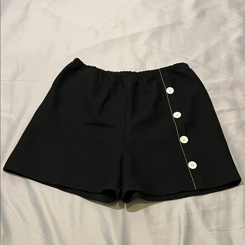 Vintage Nancy Reynolds Fashion Finds High Waist Women's Shorts Button Accent USA